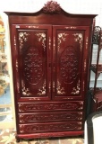 BEAUTIFUL ROSEWOOD & MOTHER OF PEARL ARMOIRE