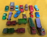 LOT OF COLLECTIBLE VINTAGE DIE CAST CARS & TRUCKS  - SOME RARE