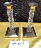 PAIR OF WATERFORD CANDLEHOLDERS - 11
