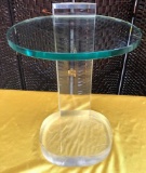 DESIGNER LUCITE END TABLE