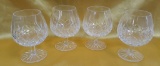 SET OF (4) SIGNED WATERFORD GLASSES