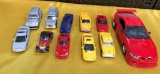 DIE CAST BIG RED CAR & MISC. SMALL CARS