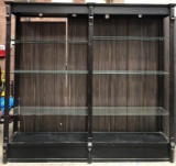 LARGE DOUBLE SHELF DISPLAY UNIT - BLACK COLOR