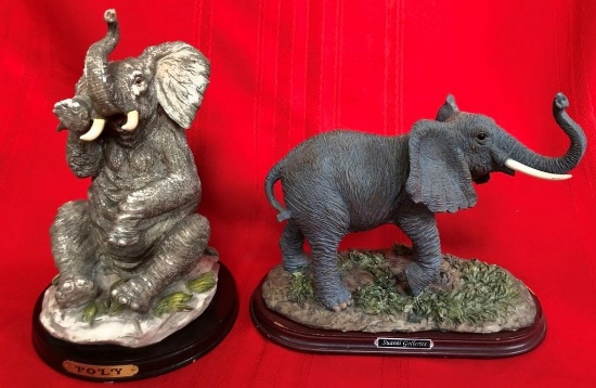 LOT OF TWO ELEPHANT FIGURINES