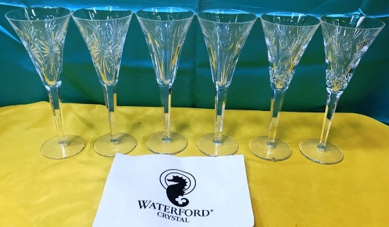 LOT OF (6) CRYSTAL WATERFORD SIGNED GLASSES