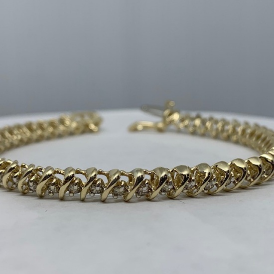 14KT YELLOW GOLD 2.50CTS DIAMOND BRACELET