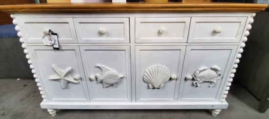 NEW WMC DESIGNER TWO TONE SIDEBOARD CABINET "SEA LIFE" THEME (399.00)