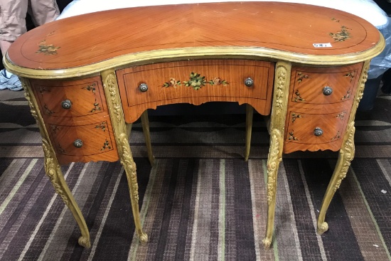 BEAUTIFUL KIDNEY SHAPE FRENCH PROV1NCIAL DESK/ VANITY