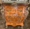 GORGEOUS FRENCH MARBLE TOP COMMODE WITH BRASS ORMOLU