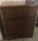 VERY NICE ART DECO WATERFALL CHEST OF DRAWERS