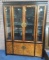 BEAUTIFUL TWO TONE ASIAN FLAIR CHINA CABINET BY CENTURY FURNITURE