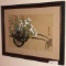 FRAMED ASIAN SCROLL PORTION SIGNED WITH CARTOUCHE