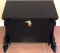 BLACK CABINET WITH DEER HEADS - SEE PICS FOR DAMAGE