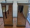 TWO MIRROR PEDESTALS WITH STORAGE  - SEE PICS FOR CONDITION