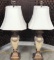 PAIR OF MATCHING PAIR OF LAMPS - OFF WHITE