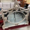 LARGE SILVER  FRAMED MIRROR