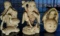 LOT OF THREE IVORY CARVINGS - SEE PICTURES FOR MARKINGS