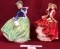 (2) ROYAL DOULTON PORCELAIN FIGURINES  - RED & GREEN DRESS