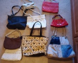 LOT OF 9 ASSORTED DESIGNER HANDBAGS/PURSES