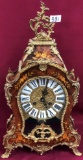 VERY ORNATE BRASS ANTIQUE MANTLE CLOCK - MADE IN GERMANY