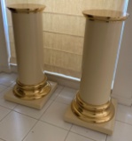 ROUND TOP PEDESTAL TABLES - VERY NICE