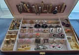 BOX FULL OF CUFFLINKS & NECK TIE CLIPS - SEE PICS FOR DETAILS