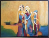 PAINTING OIL ON CANVAS APPROX. 48