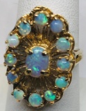 14KT YELLOW GOLD OPAL RING 5.8GRS