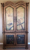 TALL BEAUTIFUL BIRD THEME ARMOIRE BY THE COLLEZIONE EUROPA - MUST SEE