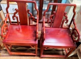 PAIR OF GORGEOUS ROSEWOOD ASIAN THRONE CHAIRS