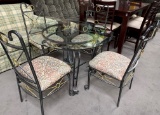 XOXO GLASS TOP TABLE & 4 CHAIRS