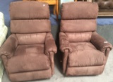 PAIR OF LIGHT BROWN LA-Z-BOY RECLINERS - GREAT CONDITION