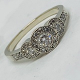 14KT WHITE GOLD .85CTS DIAMOND RING