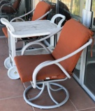 3PC PATIO CHAIRS & CART