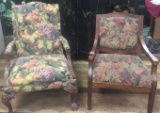 (2) OCCASIONAL ARM CHAIRS - FLORAL PRINT