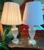 PAID OF GLASS LAMPS