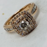 14KT ROSE GOLD 1.05CTS DIAMOND RING