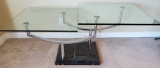 TWO TIER DESIGNER GLASS TOP COFFEE TABLE