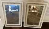 LOT OF TWO STYLE  MATCHING MIRRORS