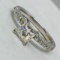 14KT WHITE GOLD 1.40CTS DIAMOND RING FEATURES 1.05CTS CENTER DIAMOND