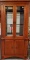 MAHOGANY LIGHTED CURIO CABINET - DOUBLE DOOR