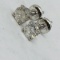 14KT WHITE GOLD 1.07CTS DIAMOND STUD EARRINGS