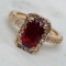 14KT ROSE GOLD 1.77CT RUBY & 0.60 DIAMOND RING