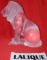 LALIQUE CONTEMPORARY CRYSTAL FIGURINE OF MALE LION, 8
