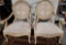 PAIR OF MATCHING ARMCHAIRS - NICE WOOD FRAMED