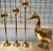 BRASS DUCK & STANDS