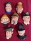 LOT OF 7 BOSSONS HEADS FROM ENGLAND - SEE PICS
