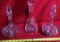 LOT OF THREE CRYSTAL DECANTERS -  VERY NICE