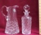 NICE CRYSTAL PITCHER & DECANTER