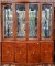 LARGE MAHOGANY 3 DOOR CHINA HUTCH/CHINA CABINET 6 1/2X6 1/2, WITH LIGHTS , BY THOMASVILLE